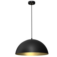 Lampa Wisząca BETA Czarny Złoty Metalowy Klosz 1xE27 45cm