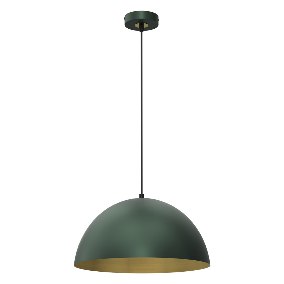 Lampa Wisząca BETA Zielony Złoty Metalowy Klosz 1xE27 35cm