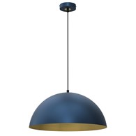 Lampa Wisząca BETA Niebieski Złoty Metalowy Klosz 1xE27 45cm