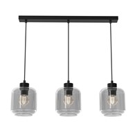 Lampa Wisząca SOMBRA Czarny Szklane Klosze 3xE27