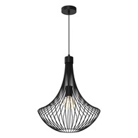 Lampa Wisząca CESTA Czarny Metalowy Klosz 1xE27 40cm