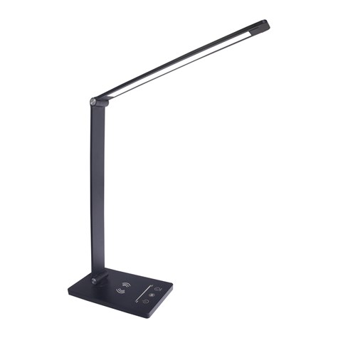 Lampka Biurkowa VARIO Czarny Zmienna Barwa Ładowarka Indukcyjna 5W LED 40cm