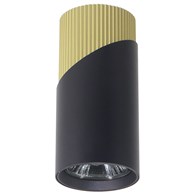 Lampa Sufitowa NEO Czarny Złoty Tuba 1xGU10 5,5x11cm