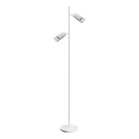 Lampa Podłogowa VERTICAL Regulowana Biały Metalowe Klosze 2xGU10 150cm