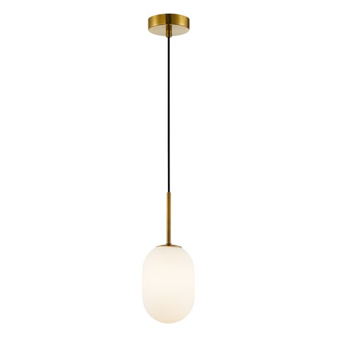 Lampa wisząca ALIAS Złoty Szklany Klosz 1xE14 12cm