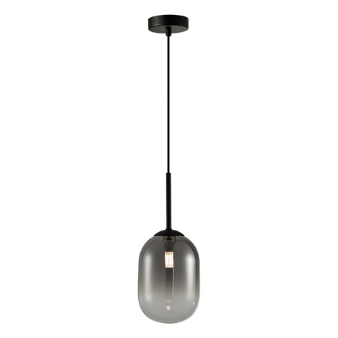 Lampa wisząca ALIAS Czarny Szklany Klosz 1xE14 20cm