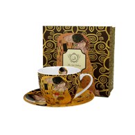 Filiżanka ze spodkiem 250 ml THE KISS BROWN Klimt