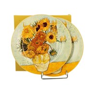 Komplet 2 talerzy deserowych Van Gogh Sunflowers