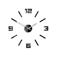 Zegar Arabic czarny 50 cm Naklejany zegar w kolorze czarnym, cichy mechanizm, średnica 50 cm