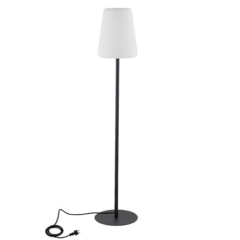 Lampa Ogrodowa PATIO Czarny Biały Klosz 1xE27 IP44 147,5cm