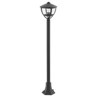 Lampa Ogrodowa AMELIA Czarny Szklany Klosz 1xE27 IP44 100cm