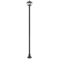 Lampa Ogrodowa AMELIA Czarny Szklany Klosz 1xE27 IP44 200cm