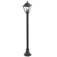 Lampa Ogrodowa ANA Czarny Szklany Klosz 1xE27 IP44 100 cm