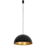 Lampa Wisząca HEMISPHERE L Czarny Złoty Metalowy Klosz 4xGX53 50cm