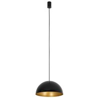 Lampa Wisząca HEMISPHERE S Czarny Złoty Metalowy Klosz 1xGX53 33cm