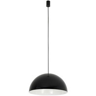 Lampa Wisząca HEMISPHERE L Czarny Biały Metalowy Klosz 4xGX53 50cm