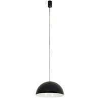 Lampa Wisząca HEMISPHERE S Czarny Biały Metalowy Klosz 1xGX53 33cm