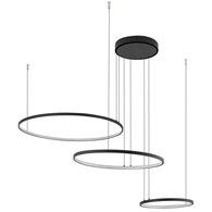 Lampa Wisząca CIRCOLO Czarny 45W 3000K 30,45,60cm