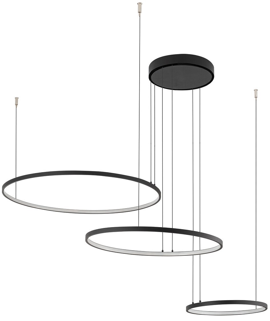 Lampa Wisząca CIRCOLO Czarny 45W 3000K 30,45,60cm