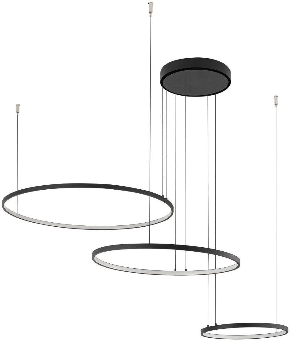 Lampa Wisząca CIRCOLO Czarny 45W 4000K 30,45,60cm