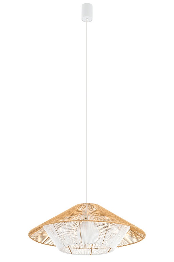 Lampa Wisząca JAPANDI Biały Brązowy 1xE27 50cm