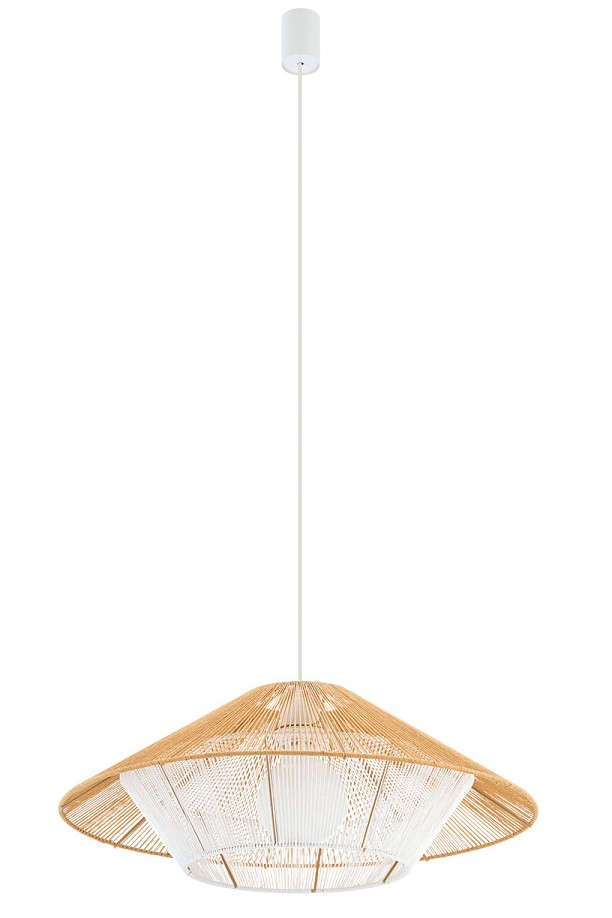 Lampa Wisząca JAPANDI Biały Brązowy 1xE27 60cm