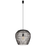 Lampa Wisząca HAITI Czarny Abażur 1x27 43cm