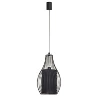 Lampa Wisząca CAMILLA Czarny Metalowy Klosz Abażur 1xE27 28cm