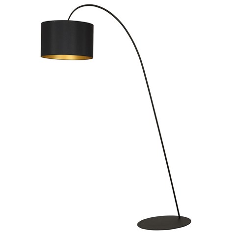 Lampa Podłogowa ALICE Czarny Złoty Abażur 1xE27 205cm