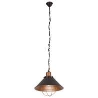 Lampa Wisząca GARRET Miedziany Czarny Metalowy Klosz 1xE27 34cm