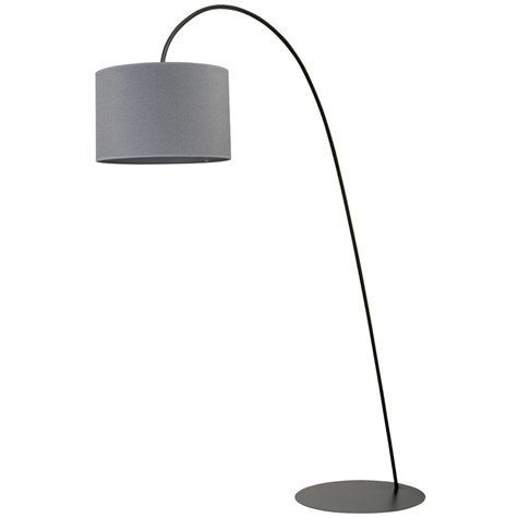 Lampa Podłogowa ALICE Czarny Szary Abażur 1xE27 205cm