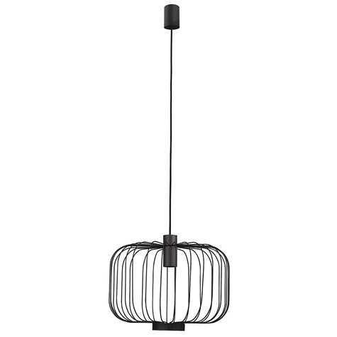 Lampa Wisząca ALLAN Czarny Metalowy Klosz 1xGU10 48cm