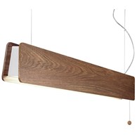 Lampa Wisząca OSLO Biały Brązowy Orzech 16W LED 3000K 98cm