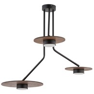 Lampa Sufitowa DISK Czarny Brązowy 3xXG53