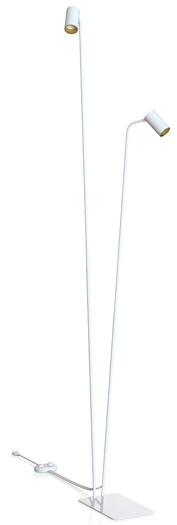 Lampa Podłogowa MONO Biały Złoty 2xGU10 216cm