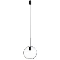 Lampa Wisząca SPHERE M Czarny Szklany Klosz 1xE27 25cm