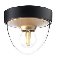 Lampa Ogrodowa NOOK Czarny Złoty 1xE27 IP44 Czujnik Ruchu