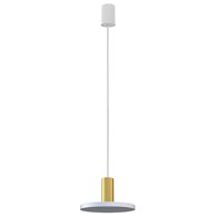 Lampa Wisząca HERMANOS B Biały Złoty 1xGU10 20cm