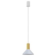 Lampa Wisząca HERMANOS A Biały Złoty 1xGU10 18cm