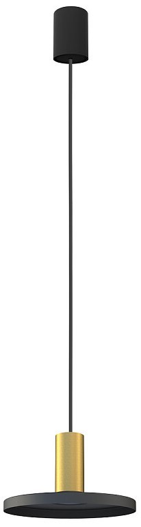 Lampa Wisząca HERMANOS B Czarny Złoty 1xGU10 20cm