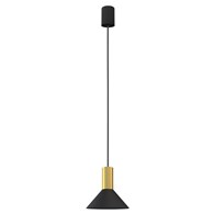 Lampa Wisząca HERMANOS A Czarny Złoty 1xGU10 18cm