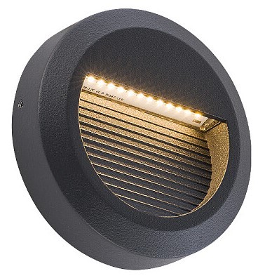 Zewnętrzna Oprawa Podtynkowa SIDEWALK Czarny 3W LED 3000K IP54 11cm