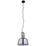 Lampa Wisząca AMALFI Czarny Dymiony Klosz 1xE27 30cm