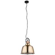 Lampa Wisząca AMALFI Czarny Złoty Klosz 1xE27 30cm