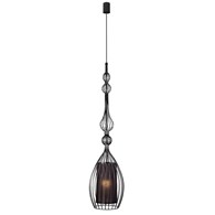 Lampa Wisząca ABI Czarny Metalowy Klosz Abażur 1xE27 22cm