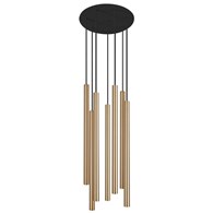 Lampa wisząca LASER czarny/zoty 7xG9