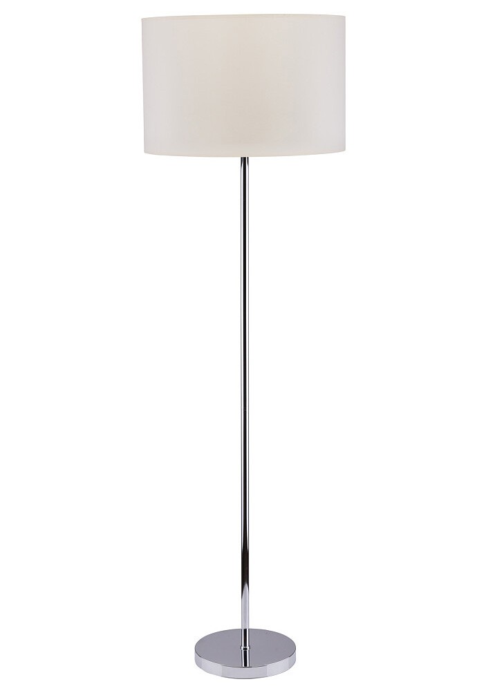 Lampa Podłogowa HOTEL Srebrny Beżowy Abażur 1xE14 157cm