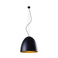 Lampa Wisząca EGG Czarny Złoty Metalowy Klosz 1xE27 55cm