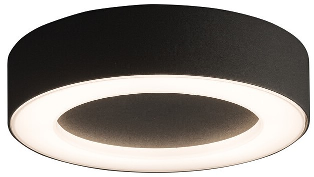 Plafon Zewnętrzny MERIDA Czarny 12W LED 3000K IP54 20cm