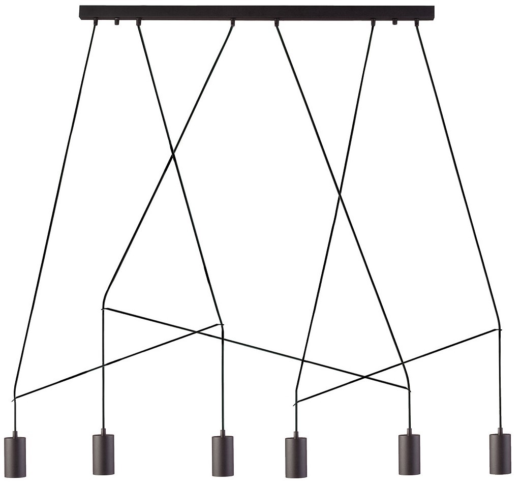 Lampa Wisząca IMBRIA Listwa Czarny 6xGU10